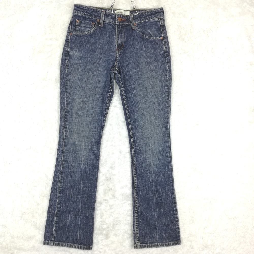 Levi‎ Strauss Signature Womens Jeans Low Rise Boot Cut Blue Denim Medium Wash 4